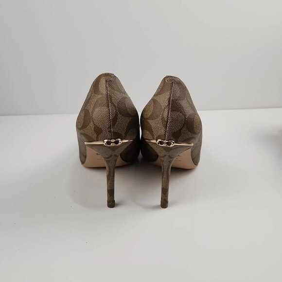 COACH Samantha Signature C Monogram Stiletto Heels - Picture 3 of 6